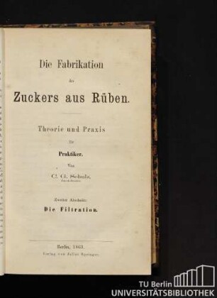 Zweiter Abschnitt.: Die Filtration