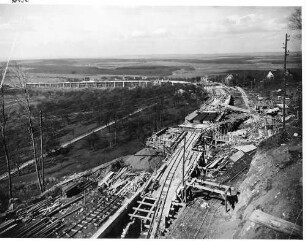 Aichelbergviadukt, km 165,953 - km 166,868 Bauzustand 1937