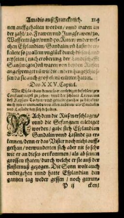 Das XXV. Capitel.