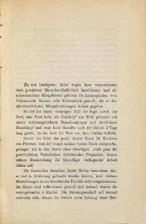 Ein Fall von Craniorachischisis : Albert Döderlein