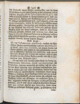 Erste Frage: