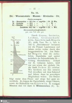 No. 16. Dr. - Weesenstein - Maxen - Kreischa - Dr.