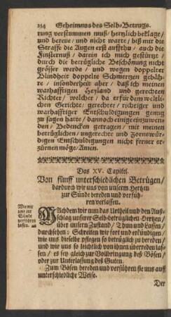 Das XV. Capitel. Von fünff unterschiedlichen Betrügen ...