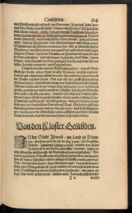 Von den Kloster Gelübden.