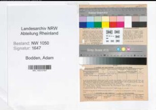 Entnazifizierung Adam Bodden , geb. 11.06.1898 (Metzgermeister)