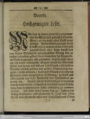 Vorrede. Hochgeneigter Leser