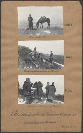 Unterstandshütten am Gipfel der Höhe 1001