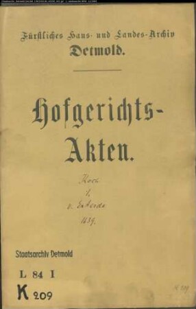 Koch, Hermann gegen Bernd Simon von Exterde - Schuldforderung