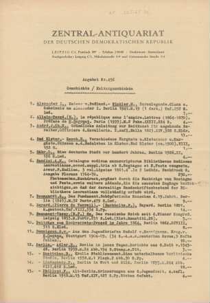 Nr. 456: Geschichte/Kulturgeschichte