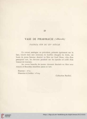 Vase De Pharmacie (Faenza fin du XVe siècle)
