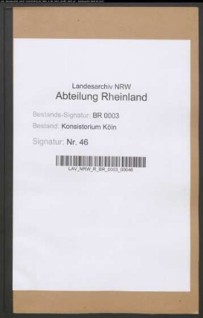 Wahlfähigkeit der Kandidaten der Theologie. Generalia
