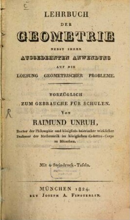 Lehrbuch der Geometrie