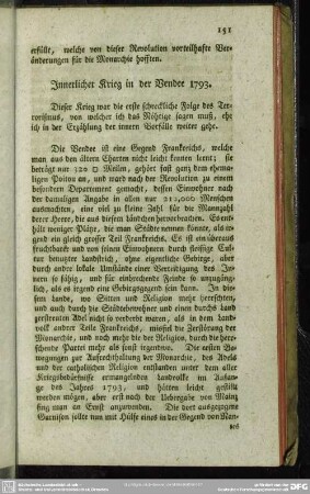 Innerlicher Krieg in der Vendee 1793.