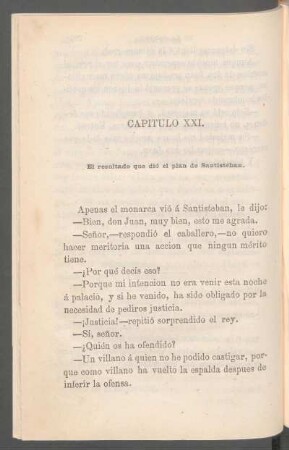 Capítulo XXI. - El resultado que dió el plan de Santisteban.