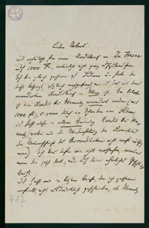 Brief vom 28. März 1876