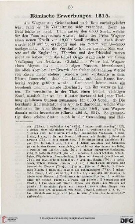 Römische Erwerbungen 1815