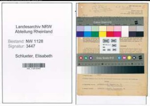 Entnazifizierung Elisabeth Schlueter , geb. 13.05.1920 (Kontoristin)