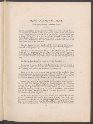 Some communal news