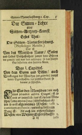 [Sitten-Lehre Erster Theil]