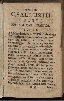 C. Sallustii Crispi Bellum Catilinarium