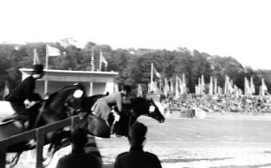 Reitturnier auf der Reichsnährstandausstellung 1939 : Ein Reitturnier auf dem Großen Ring im Rahmen der 5. Reichsnährstand-Ausstellung 1939 in Leipzig.