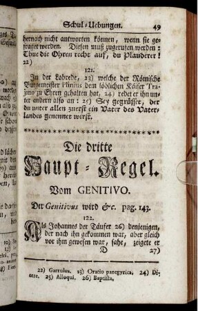 Die dritte Haupt-Regel. Vom Genitivo.