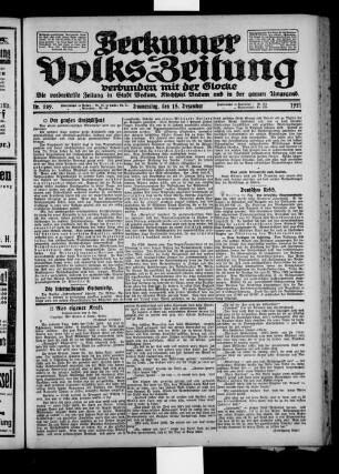 Beckumer Volks-Zeitung. 1921-1930