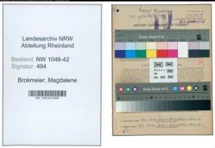 Entnazifizierung Magdalene Brokmeier , geb. 09.03.1909 ()
