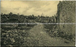 Zerstörtes Dorf in Frankreich