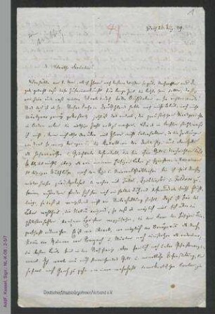 Brief von Ludwig Wittig an Louise Otto-Peters