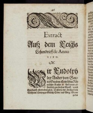46-48 Extract Ausz dem Reichs Lehenbrieff ...