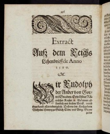 46-48 Extract Ausz dem Reichs Lehenbrieff ...