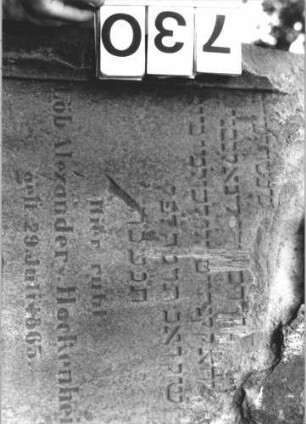 Grabstein 730 (Detailaufnahme)