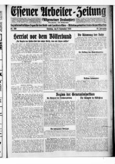 Essener Arbeiter-Zeitung. 1919-1926