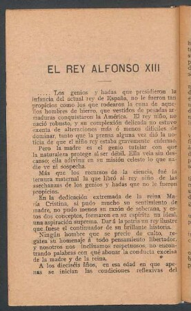 El rey Alfonso XIII