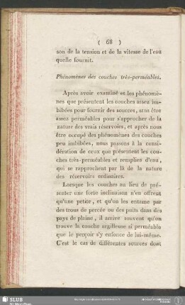 Phénomènes des couches très-perméables
