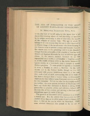 The Era of Zoroaster in the Light of Recent Babylonian Researches.