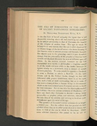 The Era of Zoroaster in the Light of Recent Babylonian Researches.