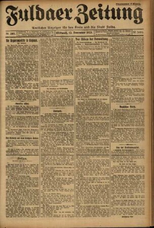 Ausgabe vom Mittwoch, den 12. Dezember 1923.