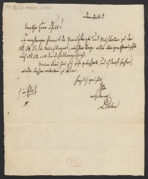 Brief an B. Schott's Söhne : 05.12.1836