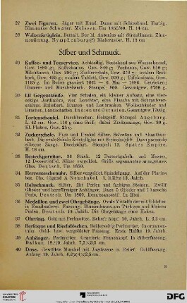 Silber und Schmuck (Nr. 29-50)