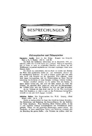 Berechtigungen : Philosophisches und Pädagogisches