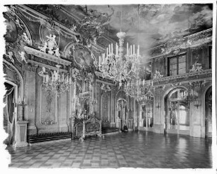 Karlsruhe Schloss 1. Obergeschoss Corps de Logis Marmorsaal Ansicht Westwand