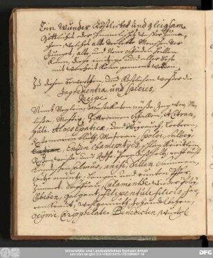 Ein Wunder Köstliches und gleigsam göttliches oder himmliches Waßer zumachen [...]