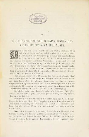 Die Kunstbewegung in Österreich seit der Pariser Weltausstellung im Jahre 1867