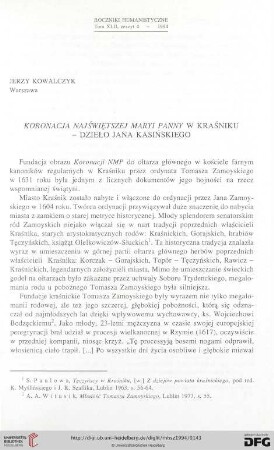 42: Koronacja Najświętszej Maryi Panny w Kraśniku - dzieło Jana Kasińskiego