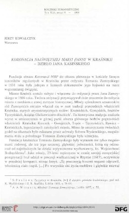 42: Koronacja Najświętszej Maryi Panny w Kraśniku - dzieło Jana Kasińskiego