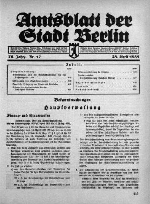 1935,17: Nr. 17, 25. April 1935