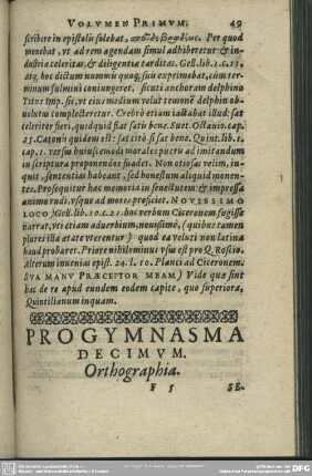 Progymnasma Decimum. Orthographia