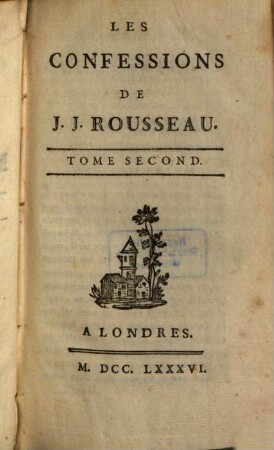 Confessions de J. J. Rousseau. 2